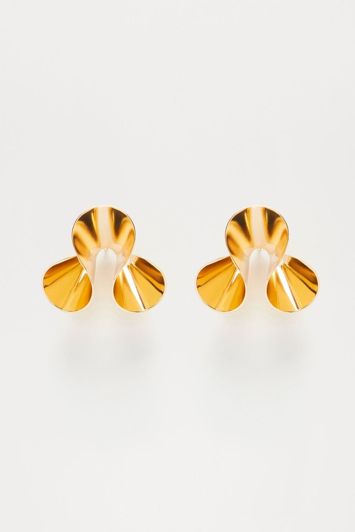 Into The Maze Earrings - Gold