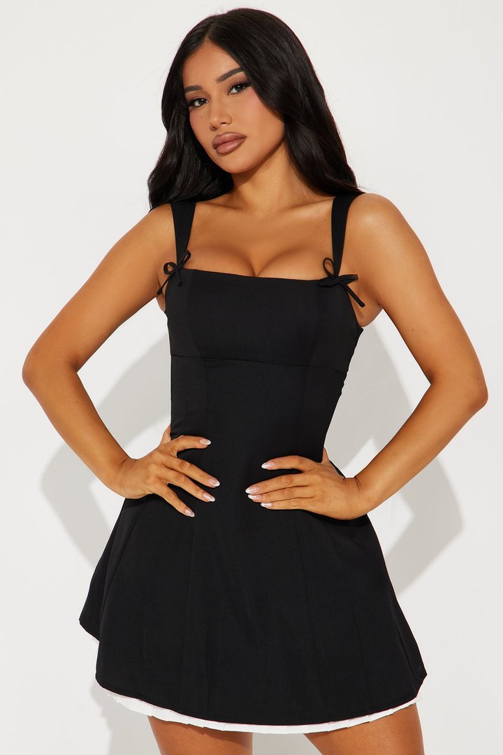 Evangelina Mini Dress - Black