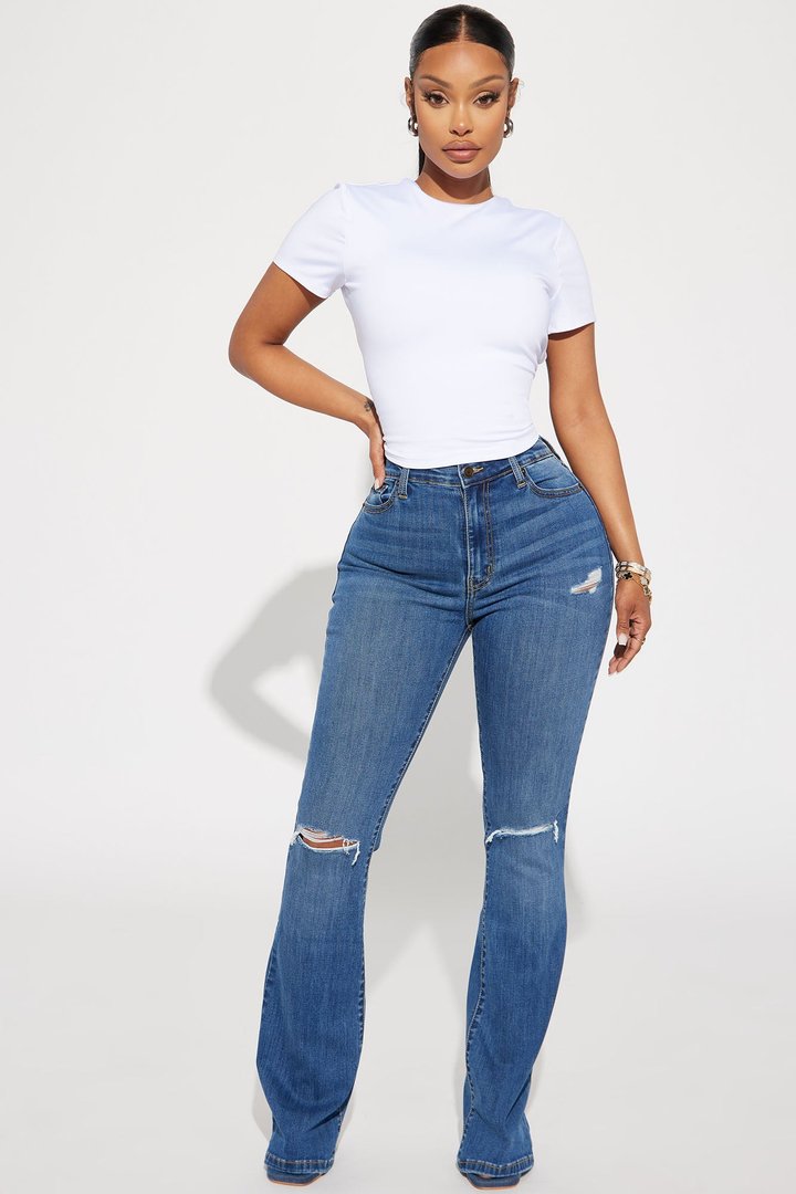Tall Pleasure Seeker Soft Stretch Flare Jeans - Dark Wash