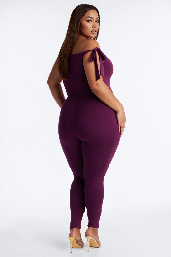 Sweet Like Candy Skinny Leg Jumpsuit - Plum