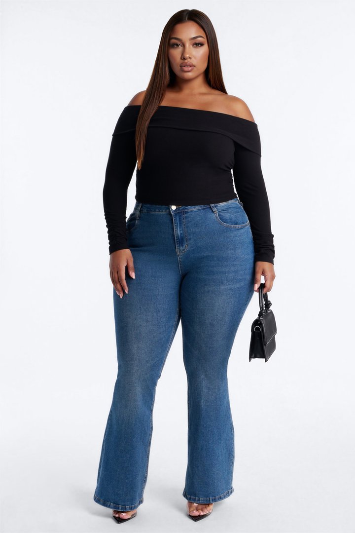 Penelope Off Shoulder Top - Black