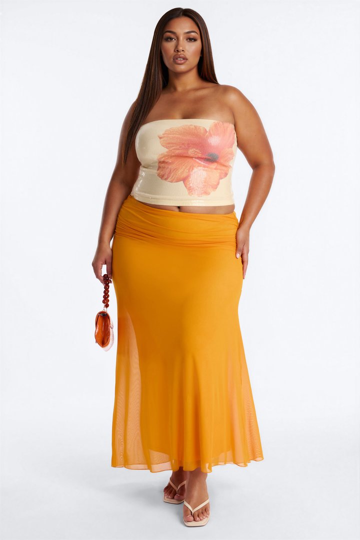 Laguna Babe Sequin Tube Top - Yellow/combo