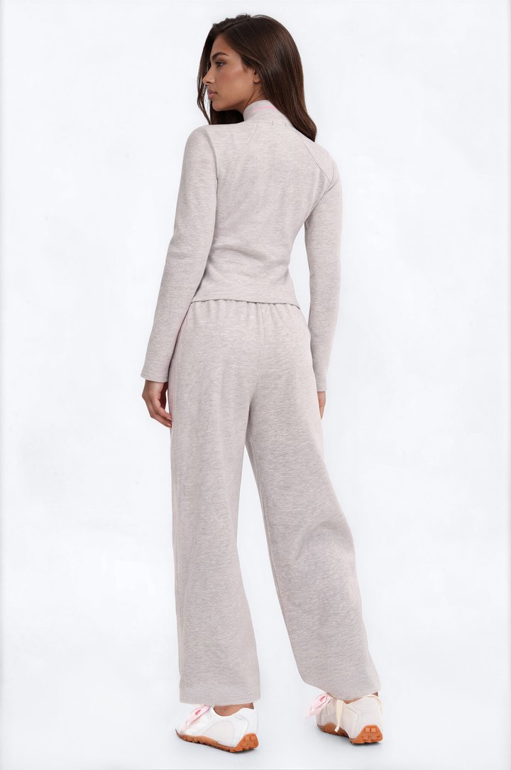 Leave Me Be French Terry Pant Set - Grey