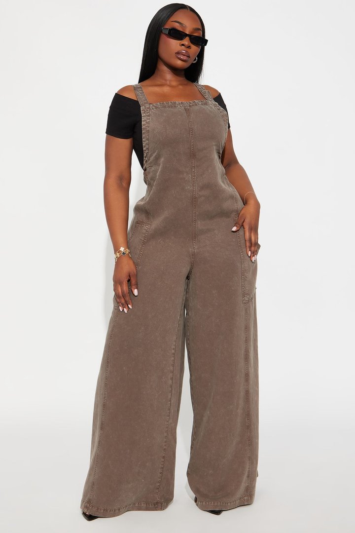 Katarina Washed Jumpsuit - Olive