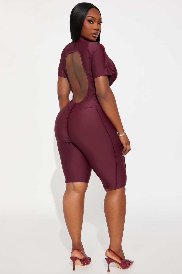 On The Daily Romper - Burgundy