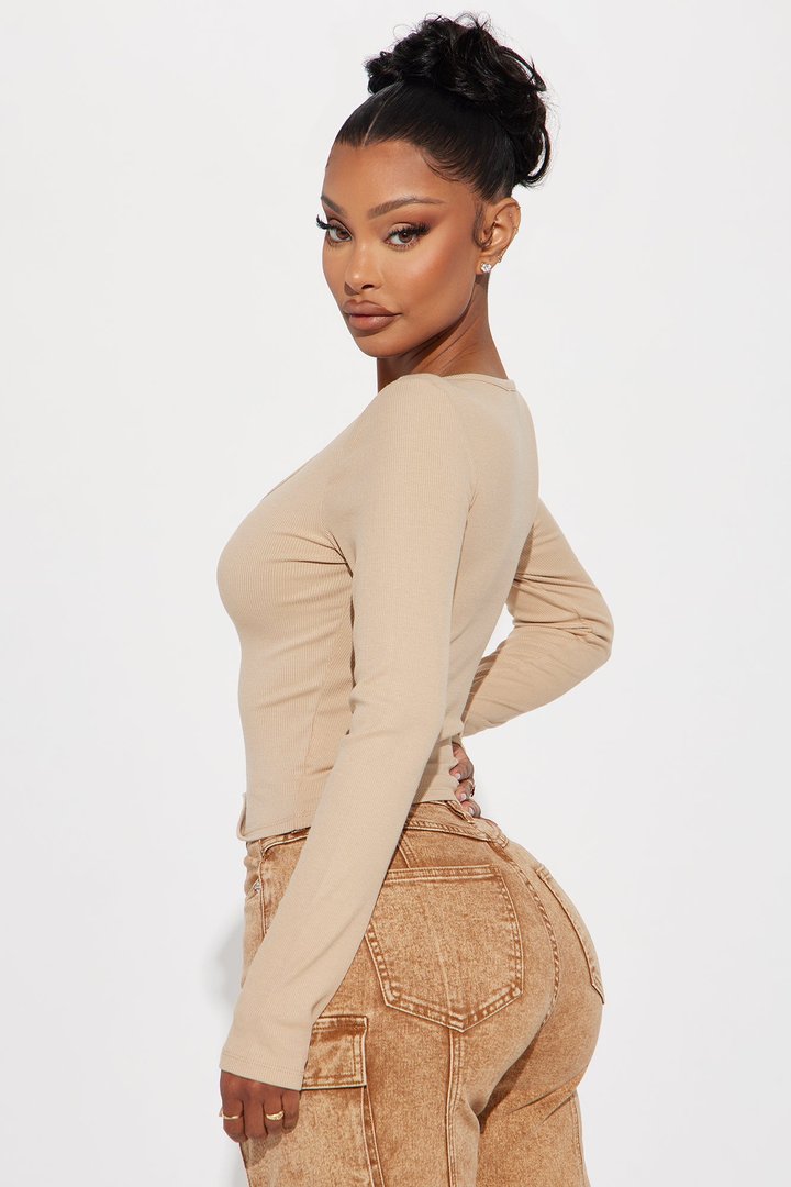 Ryder Ribbed Top - Sand
