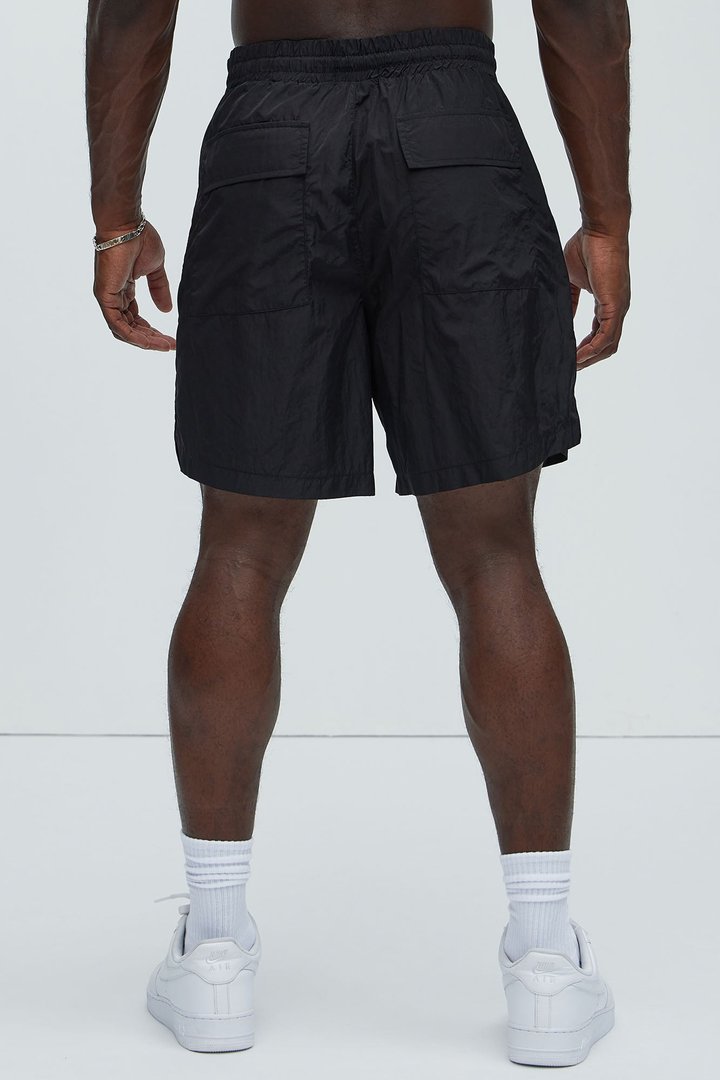 Miles Zip Up Lounge Shorts - Black