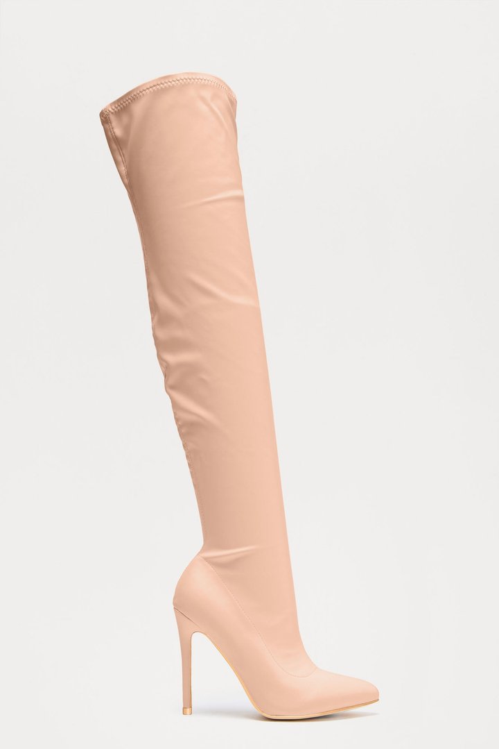Gyra Thigh High Boots - Nude