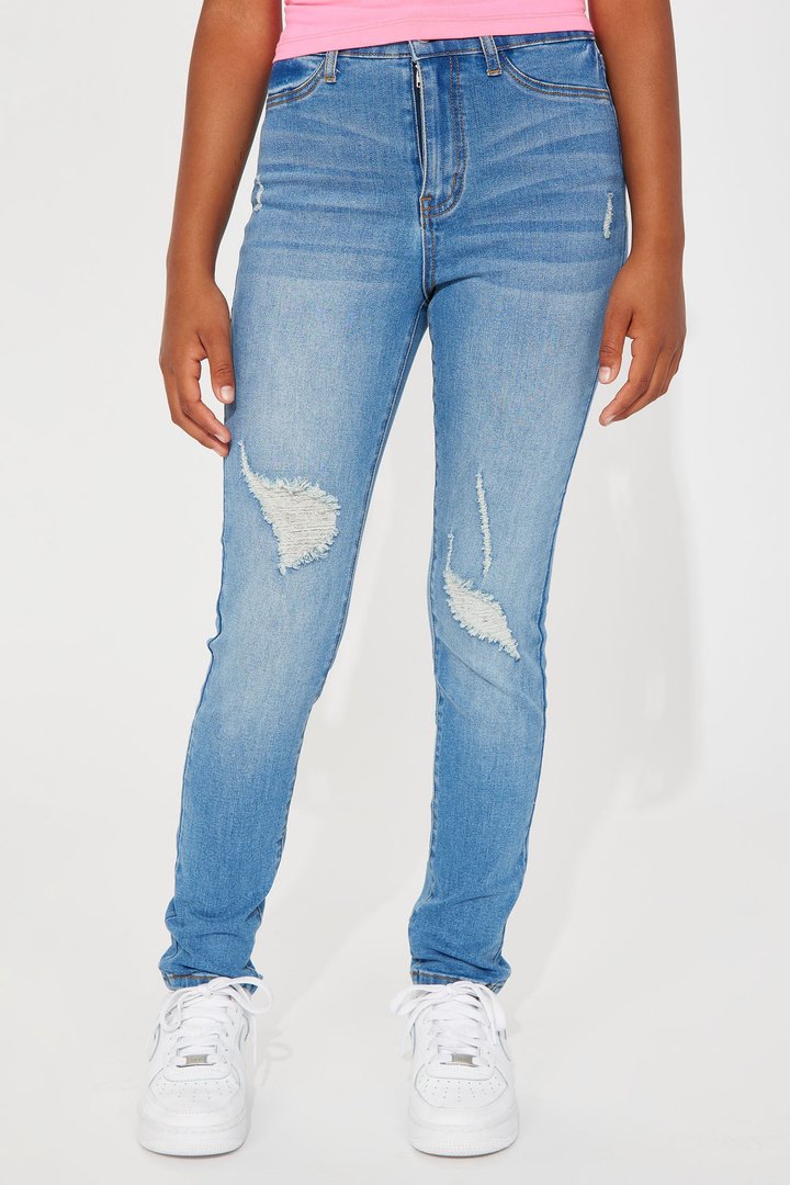 Mini Living Life Stretch Skinny Jeans - Blue Wash