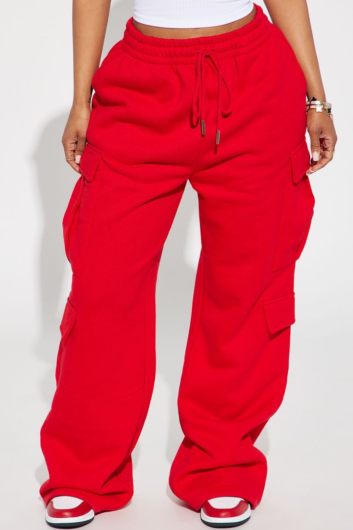 Milan Cargo Lounge Pant - Red