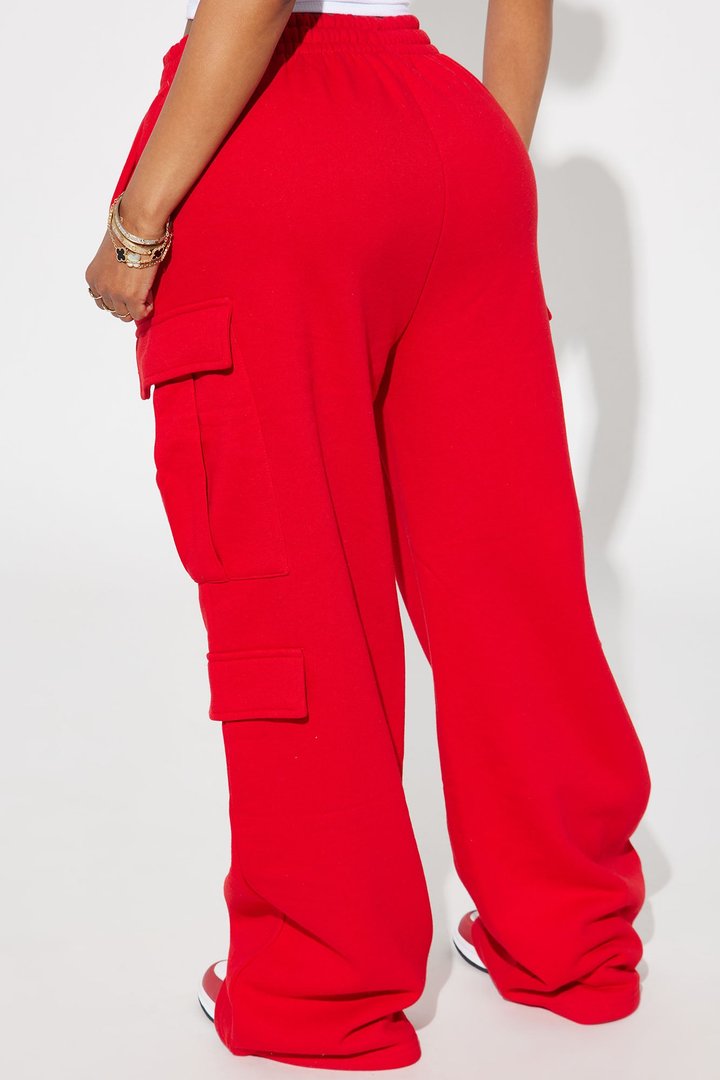 Milan Cargo Lounge Pant - Red
