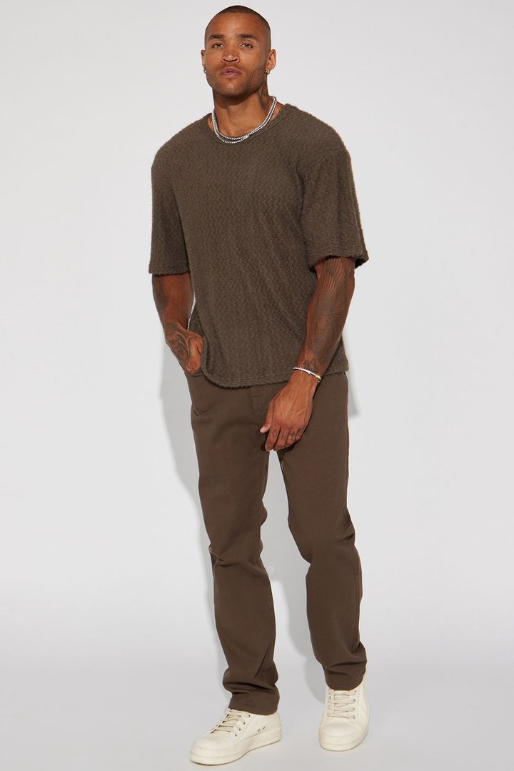 Mike Straight Taper Jeans - Brown