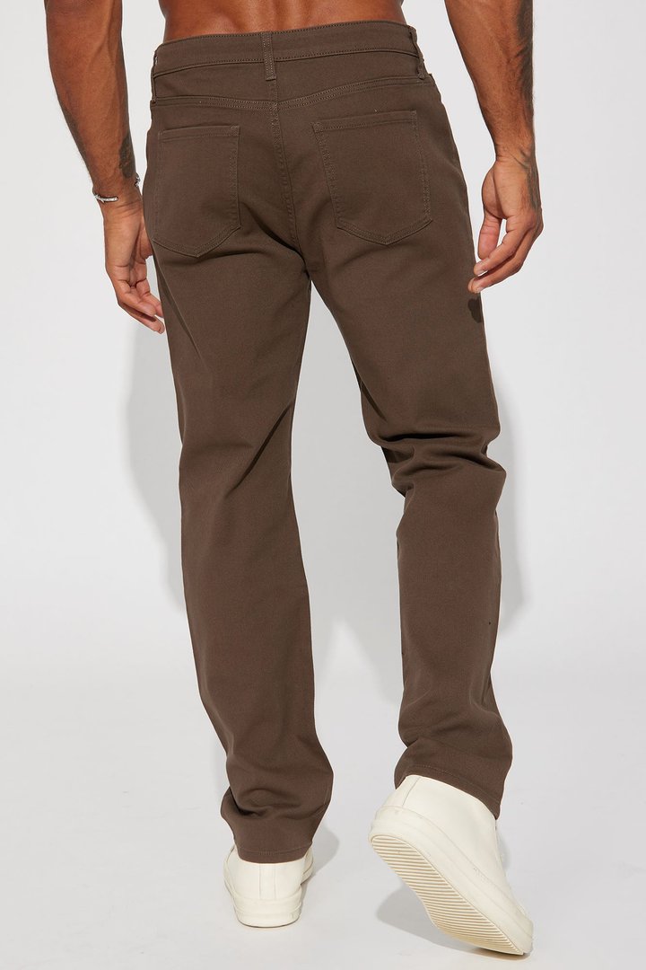 Mike Straight Taper Jeans - Brown