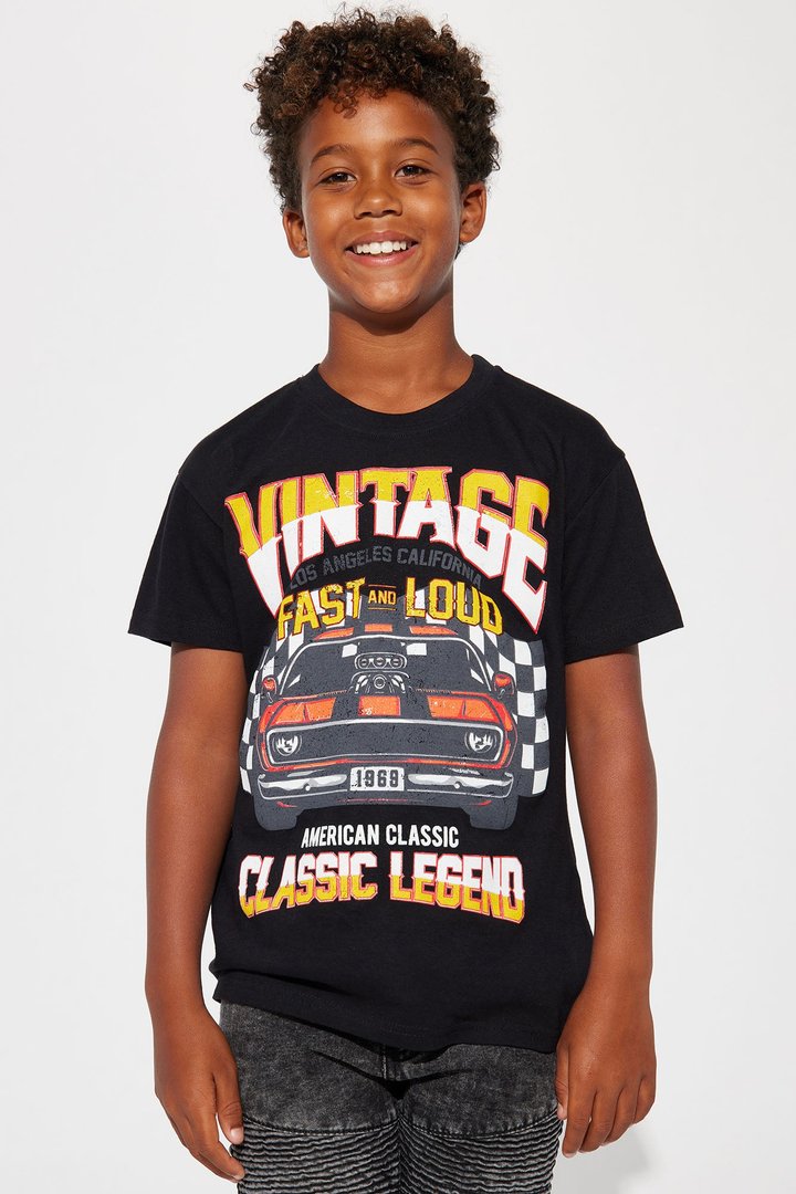 Mini Fast And Loud Short Sleeve Tee - Black