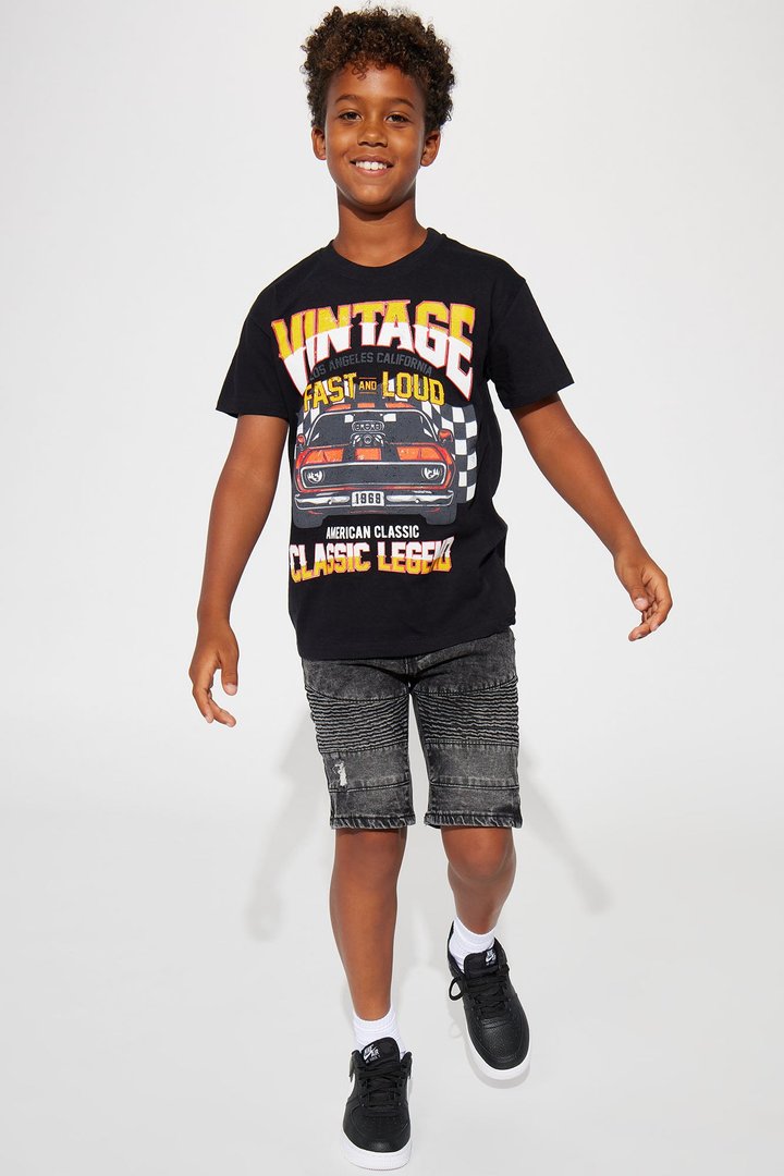 Mini Fast And Loud Short Sleeve Tee - Black