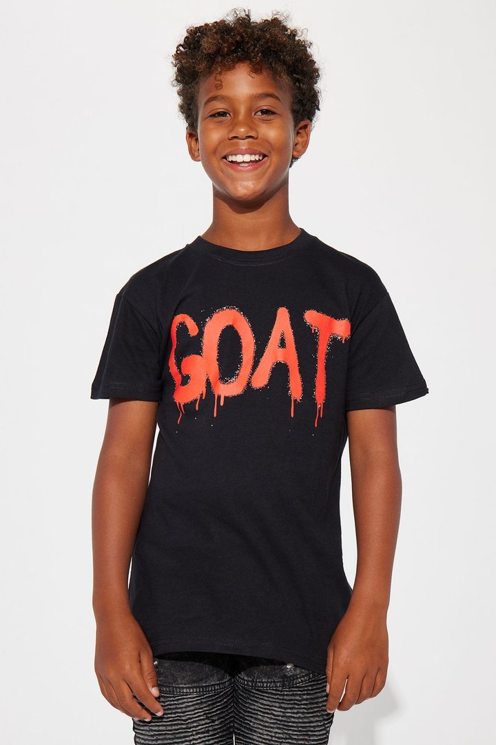 Mini Diamond Goat Short Sleeve Tee - Black