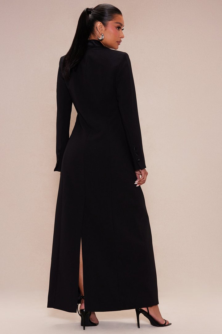 Margo Maxi Blazer Short Suit Set - Black