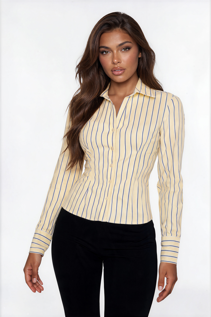 Just My Luck Button Up Shirt - Yellow/combo