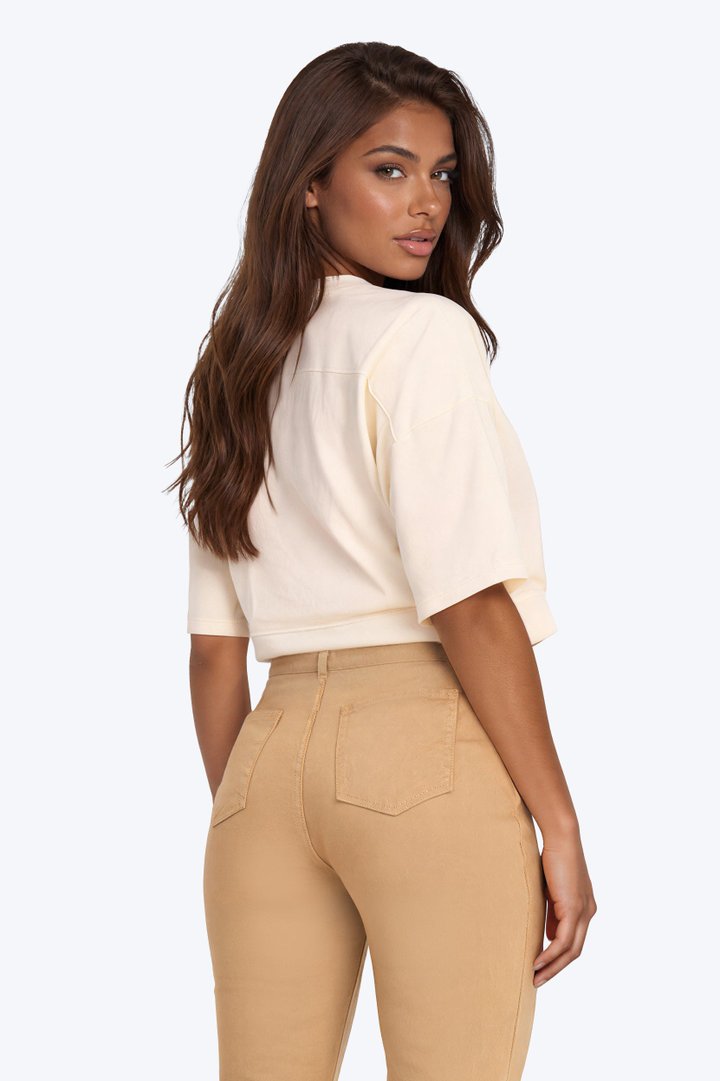 Jade Oversized Short Sleeve T-Shirt - White