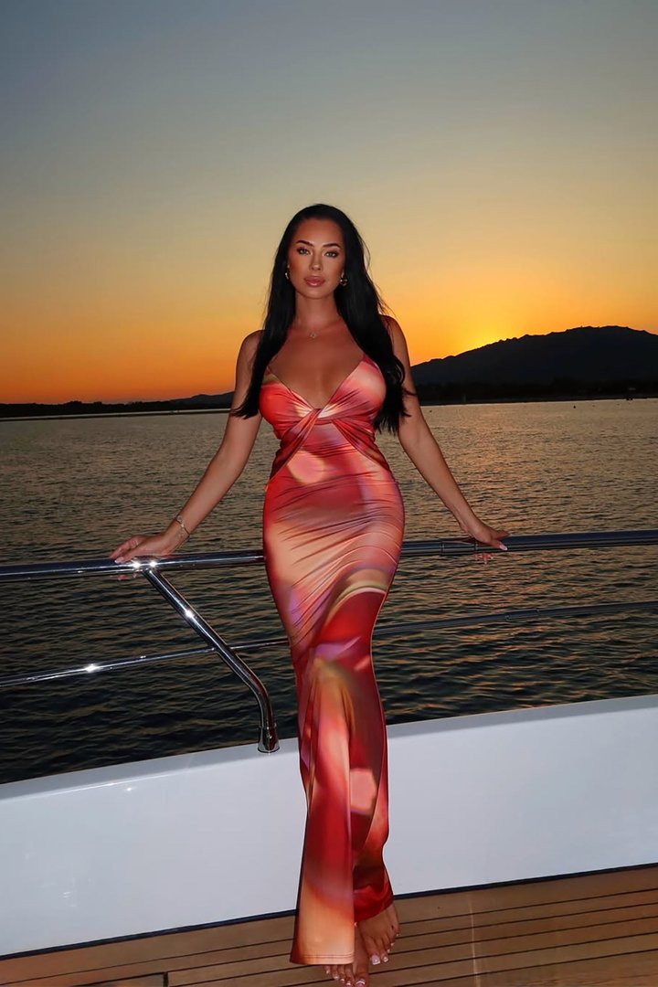 Heat Wave Maxi Dress - Red/combo