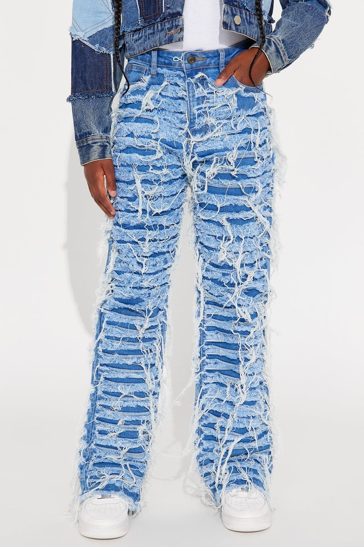Mini Made It Out Of Something Fray Jean - Medium Wash
