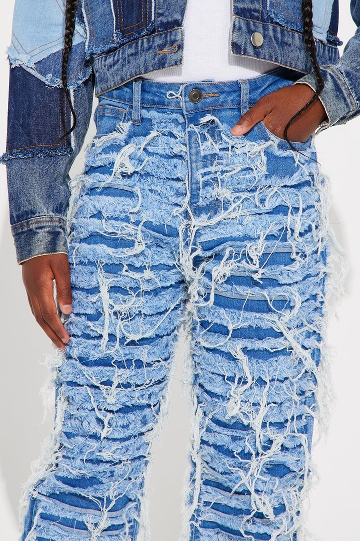 Mini Made It Out Of Something Fray Jean - Medium Wash