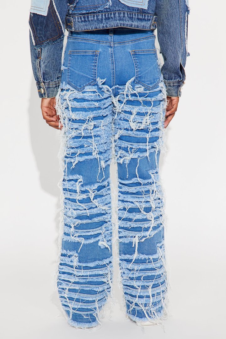 Mini Made It Out Of Something Fray Jean - Medium Wash