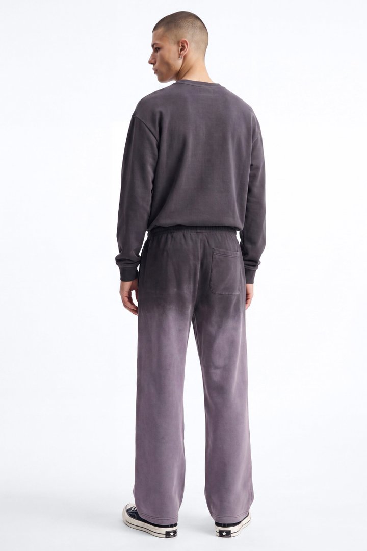 Kane Vintage Studded Baggy Sweatpant - Washed Black