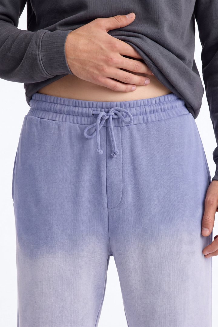 Kane Vintage Studded Baggy Sweatpant - Washed Blue