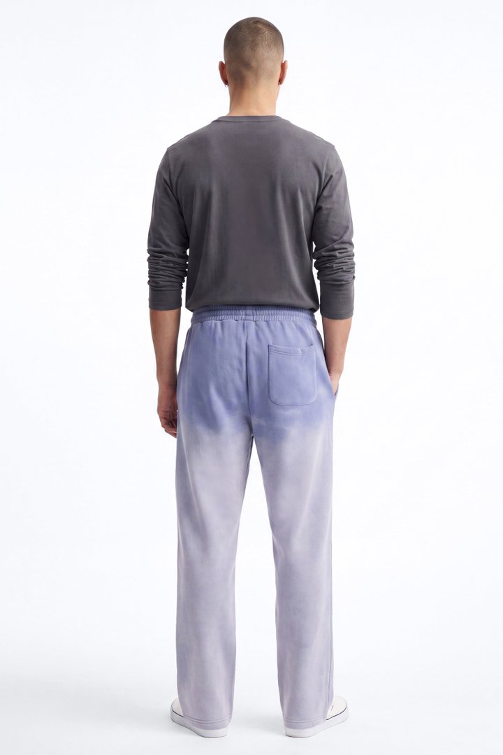 Kane Vintage Studded Baggy Sweatpant - Washed Blue
