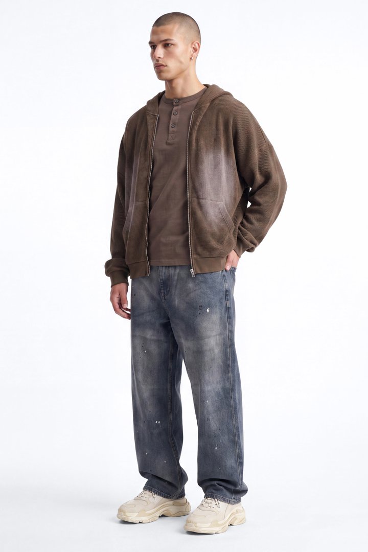 Modern Wash Zip Up Hoodie - Olive