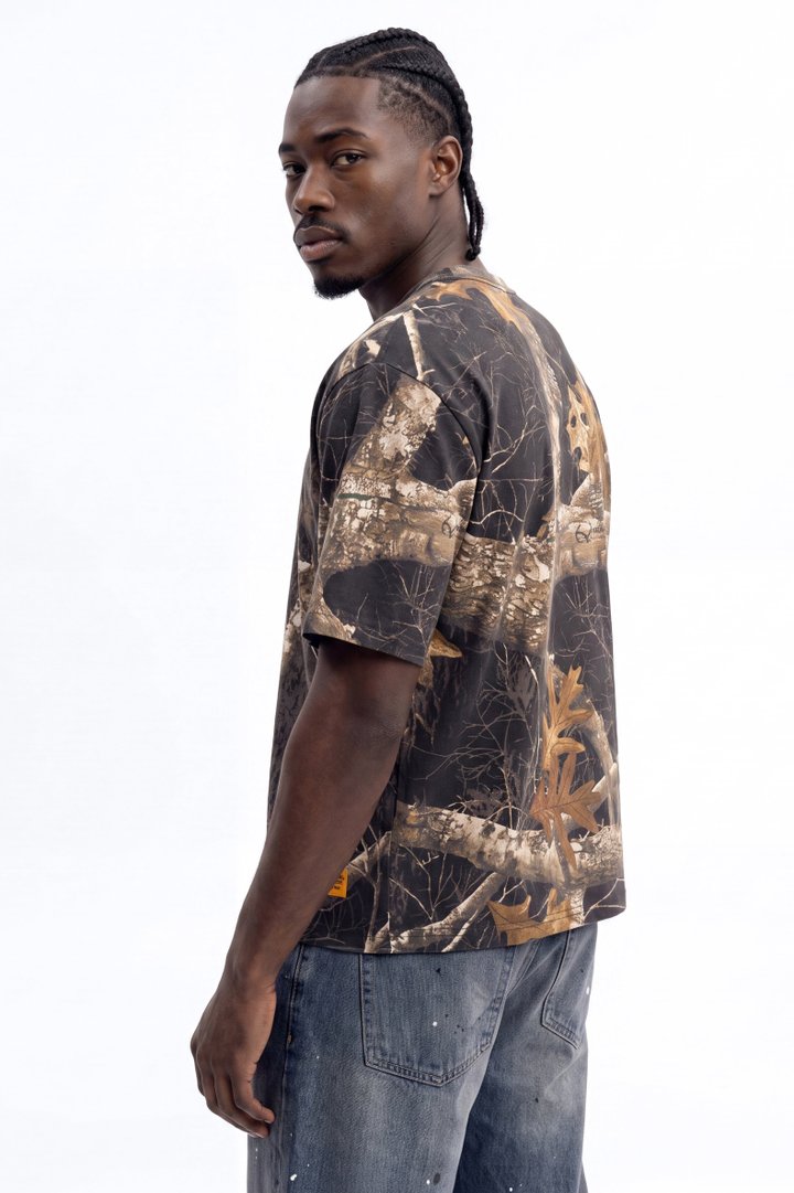 Real Tree Shadow Woven Patch Boxy Short Sleeve Tee - Camouflage