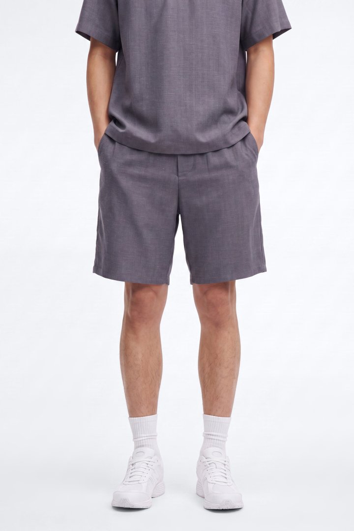 Laurel Linen Relaxed Short - Navy/combo