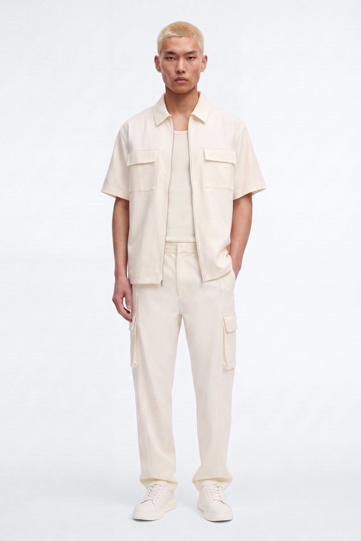 Moderne Cargo Full Zip Shirt - Cream