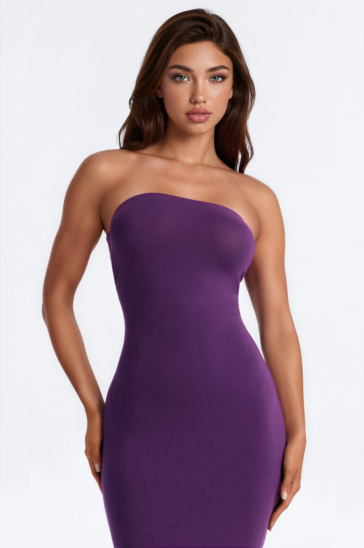 Easy Sunday Tube Midi Dress - Plum