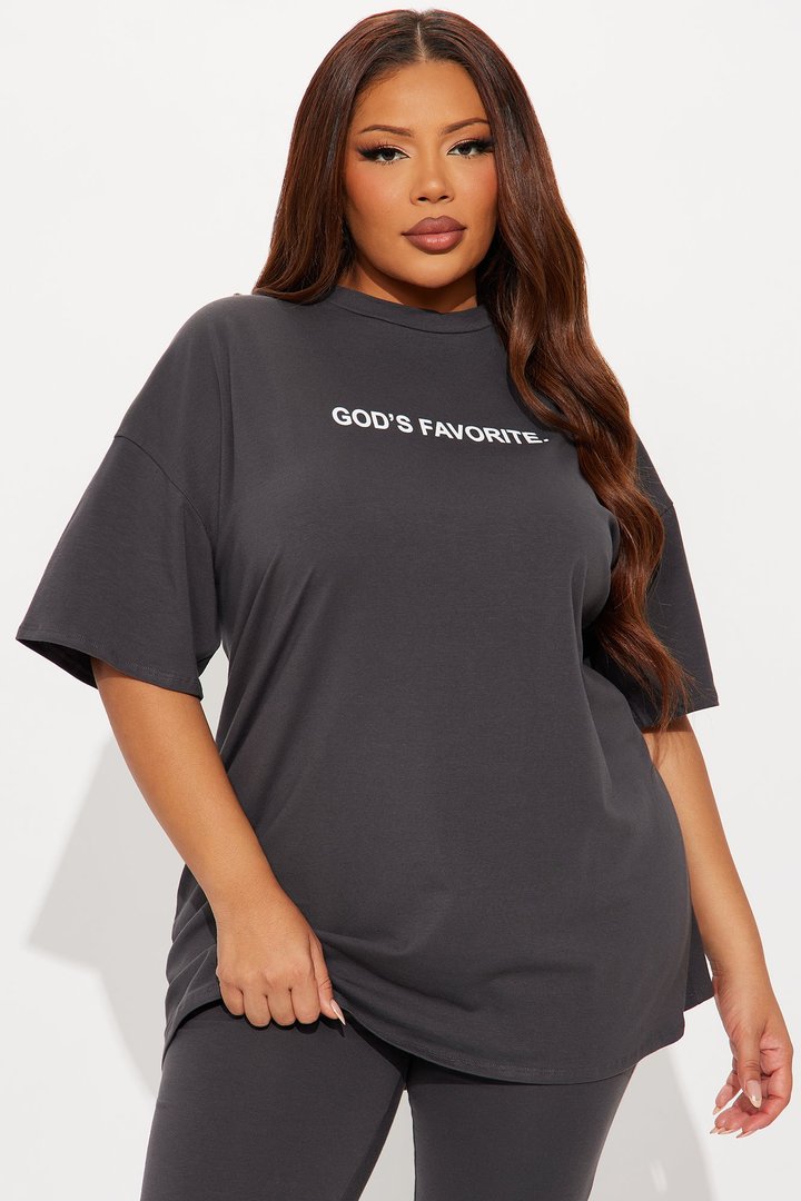 God's Favorite Legging Set - Charcoal