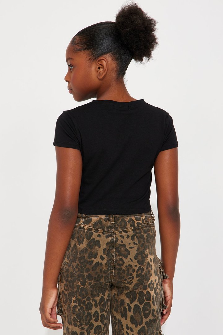 Mini Robin Short Sleeve Top - Black