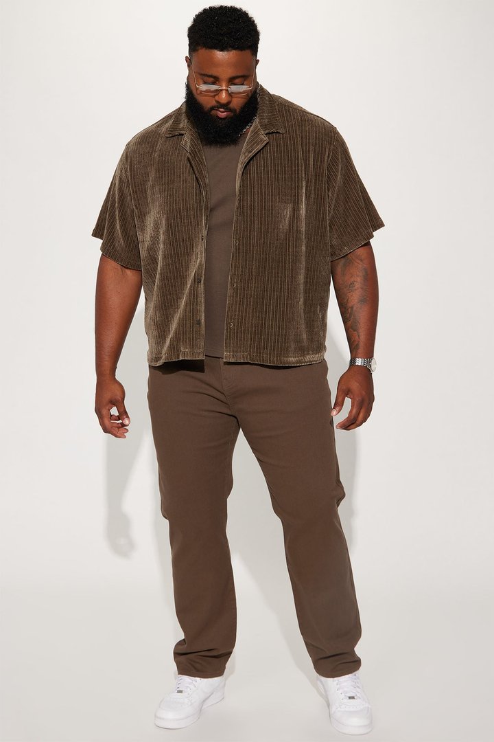 Mike Straight Taper Jeans - Brown