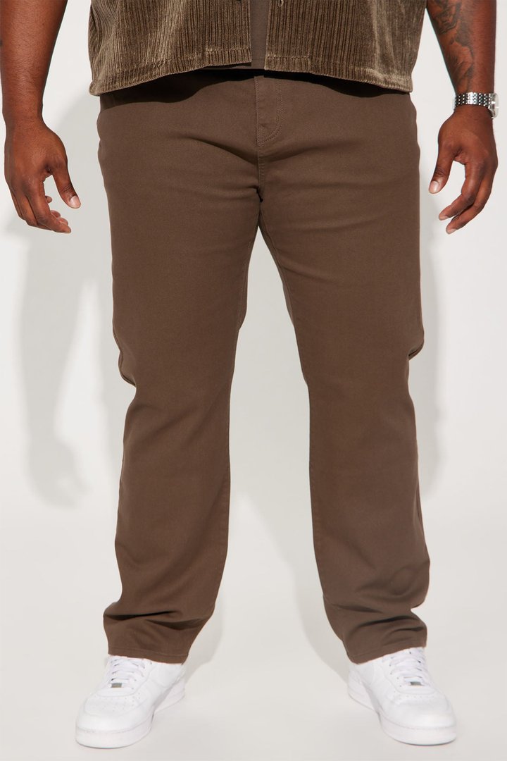 Mike Straight Taper Jeans - Brown