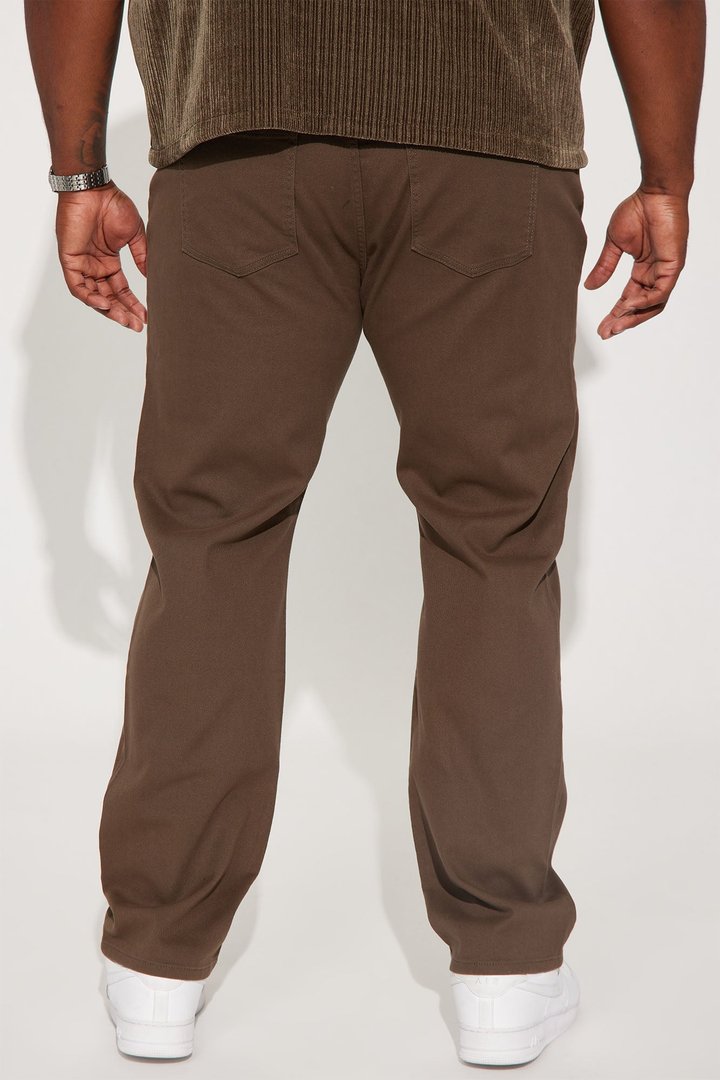 Mike Straight Taper Jeans - Brown