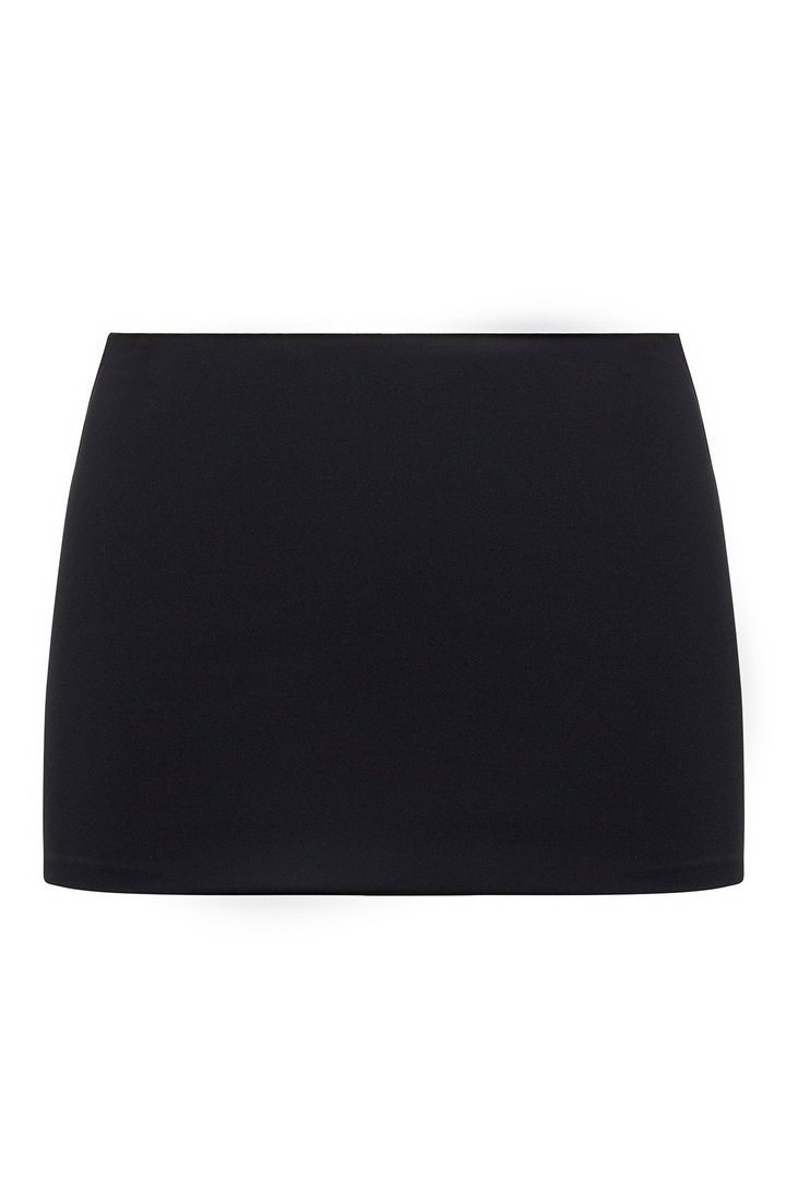 Contour Double Lined Mini Skirt - Black