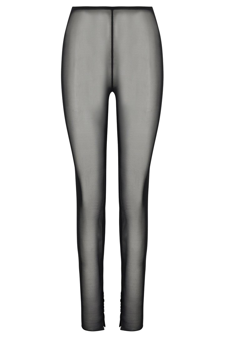 Power Mesh High Waisted Leggings - Black