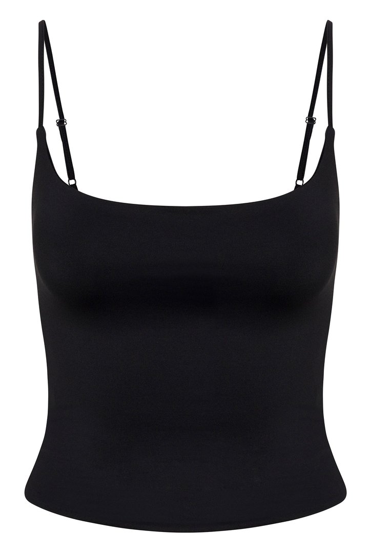 Contour Double Lined Cami Top - Black