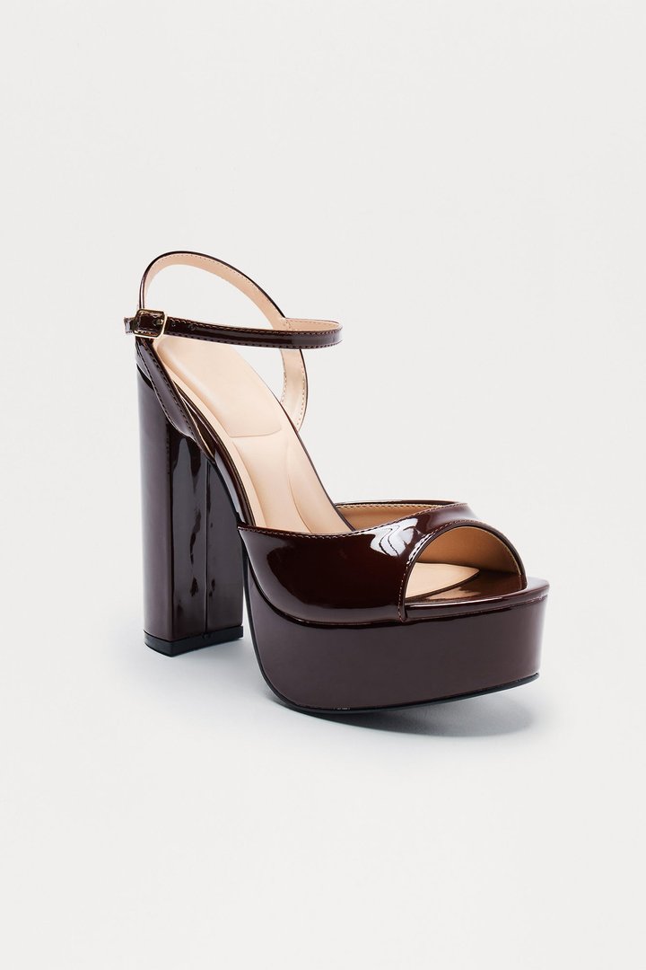 Lethia Platform Heels - Chocolate