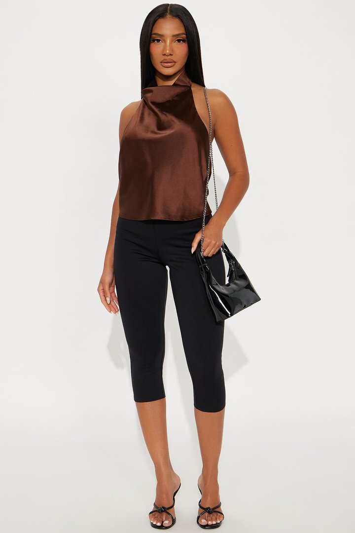 Places To Be Faux Patent Leather Shoulder Bag - Black