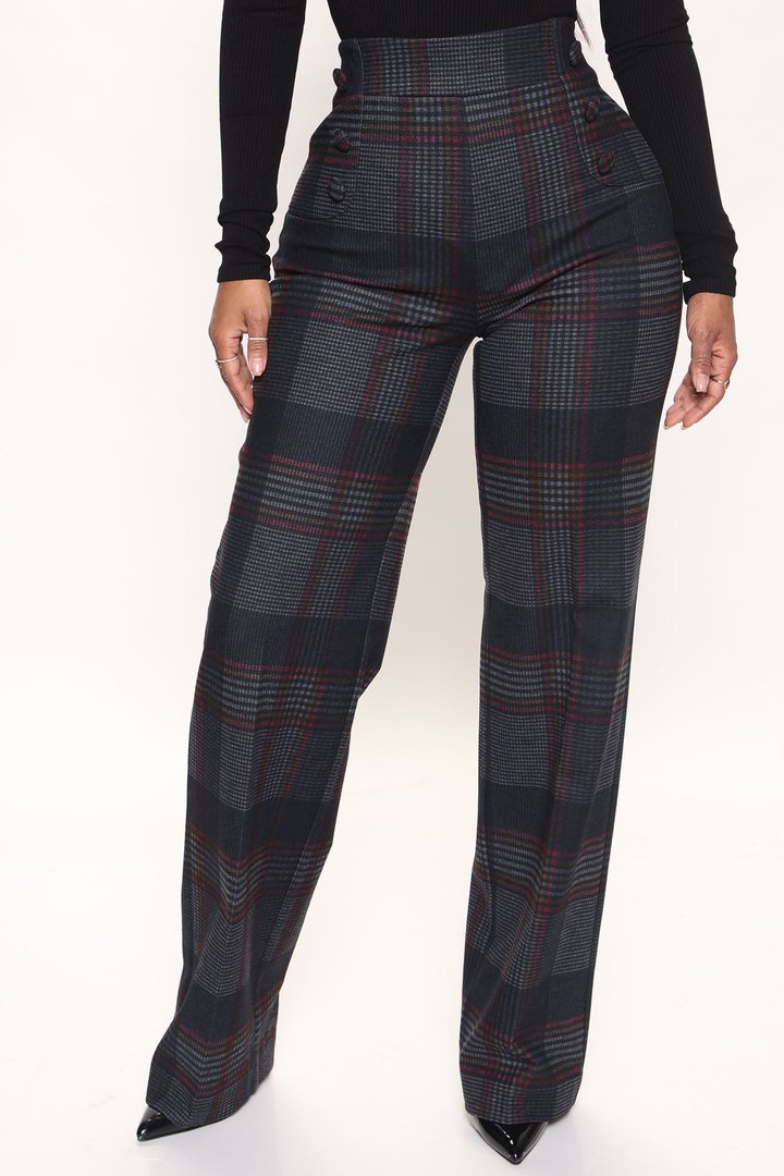 Feeling Preppy Wide Leg Pant 33 - Navy/combo