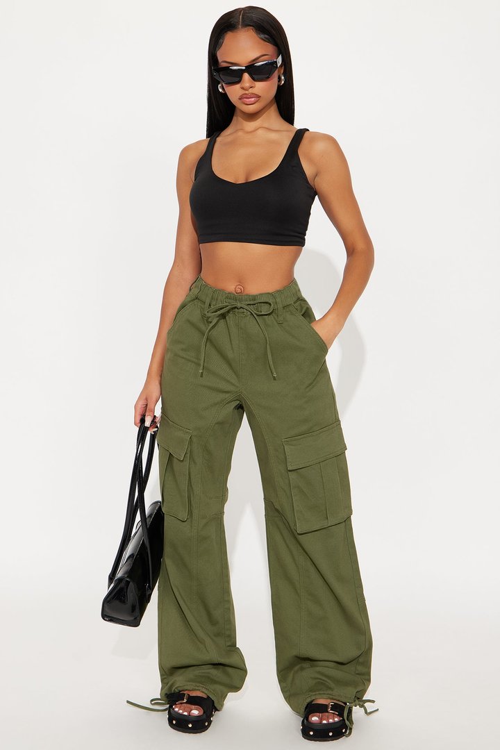 Portland Washed Cargo Pant - Military Green