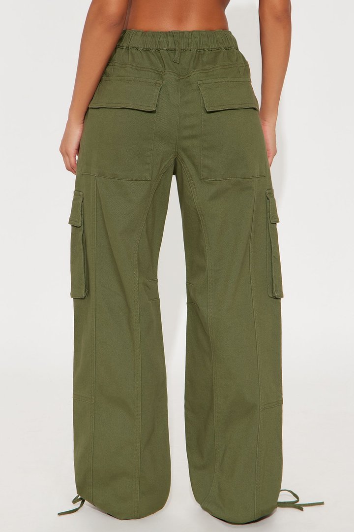 Portland Washed Cargo Pant - Military Green