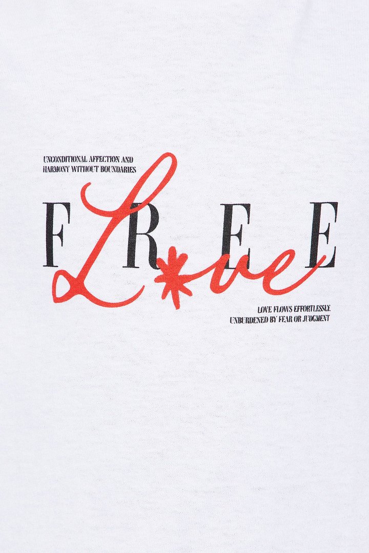 Mini Free Love Dove Short Sleeve Tee - White