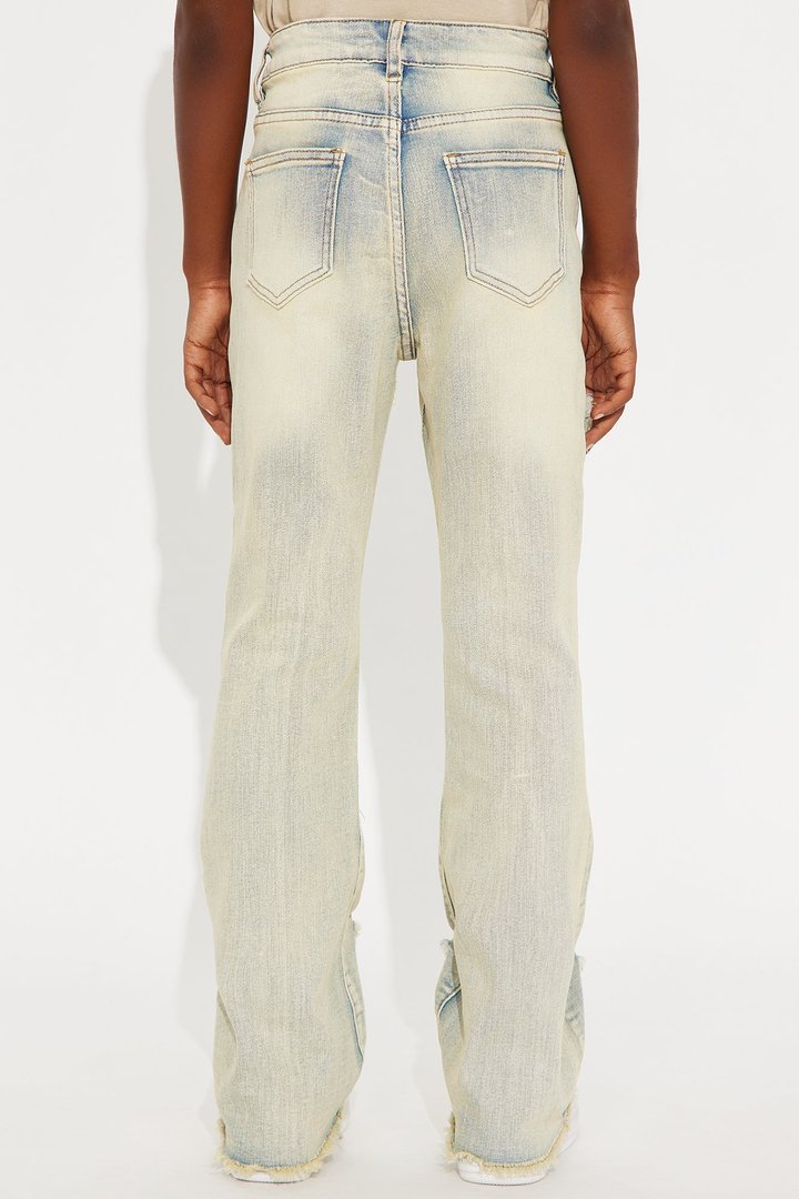 Mini Get Started Cargo Stacked Skinny Flare Jeans - Medium Wash